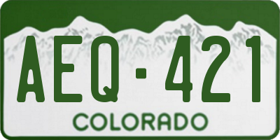 CO license plate AEQ421