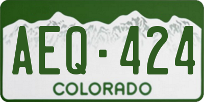CO license plate AEQ424