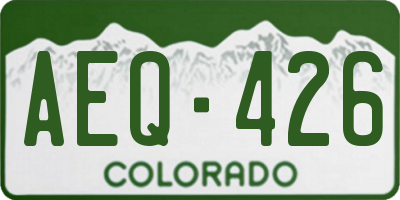CO license plate AEQ426
