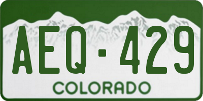 CO license plate AEQ429