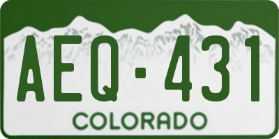 CO license plate AEQ431