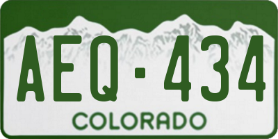 CO license plate AEQ434