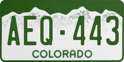 CO license plate AEQ443