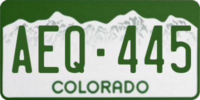 CO license plate AEQ445