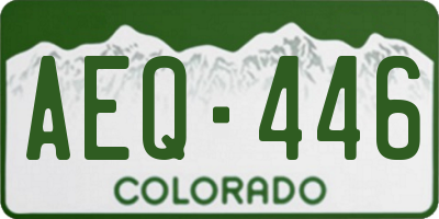 CO license plate AEQ446