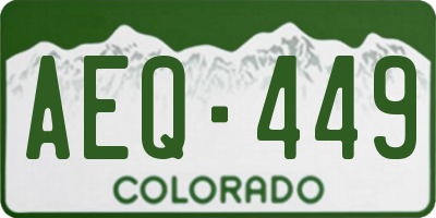 CO license plate AEQ449