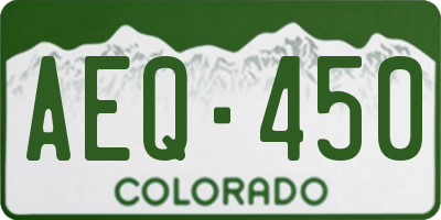 CO license plate AEQ450