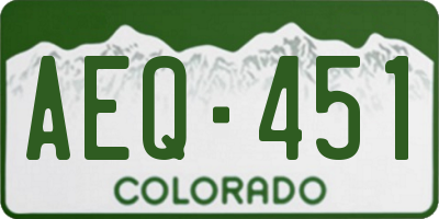 CO license plate AEQ451