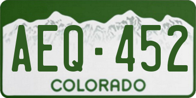 CO license plate AEQ452