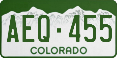 CO license plate AEQ455