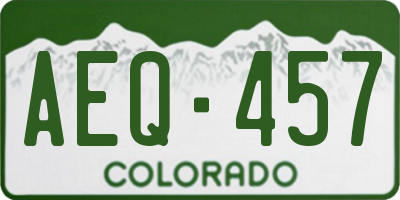 CO license plate AEQ457