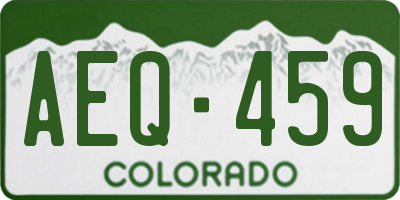 CO license plate AEQ459