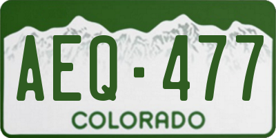 CO license plate AEQ477