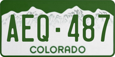 CO license plate AEQ487
