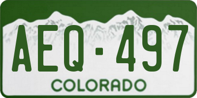 CO license plate AEQ497