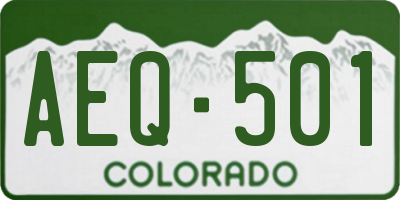 CO license plate AEQ501