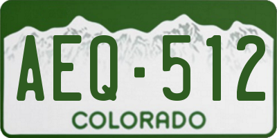 CO license plate AEQ512
