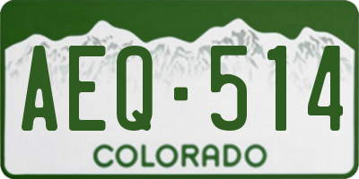 CO license plate AEQ514