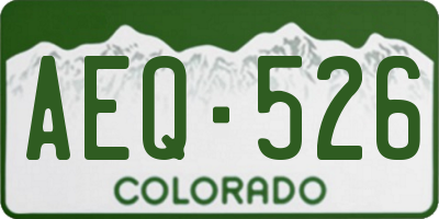 CO license plate AEQ526
