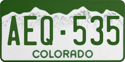 CO license plate AEQ535