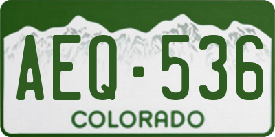 CO license plate AEQ536