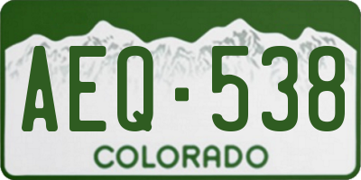 CO license plate AEQ538
