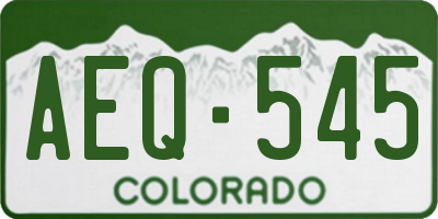CO license plate AEQ545