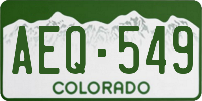 CO license plate AEQ549