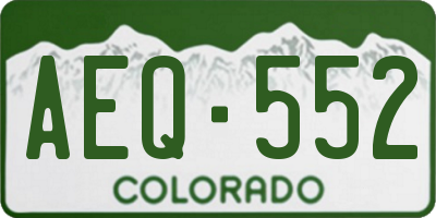 CO license plate AEQ552