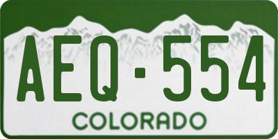 CO license plate AEQ554