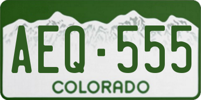 CO license plate AEQ555