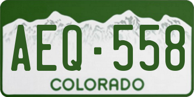 CO license plate AEQ558