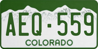 CO license plate AEQ559