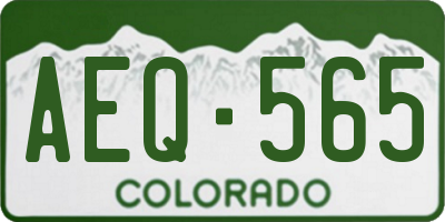 CO license plate AEQ565