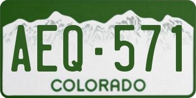 CO license plate AEQ571