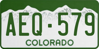 CO license plate AEQ579