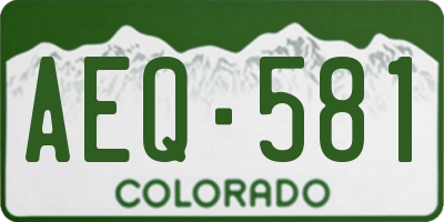 CO license plate AEQ581