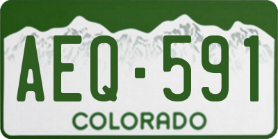 CO license plate AEQ591