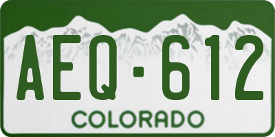 CO license plate AEQ612