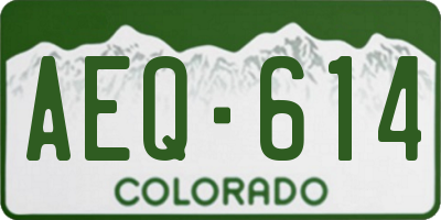 CO license plate AEQ614