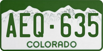 CO license plate AEQ635