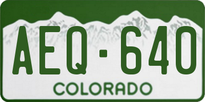 CO license plate AEQ640