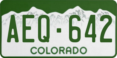 CO license plate AEQ642