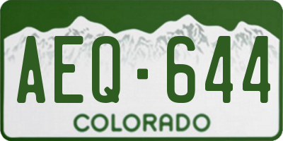CO license plate AEQ644