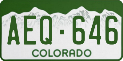 CO license plate AEQ646