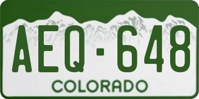 CO license plate AEQ648