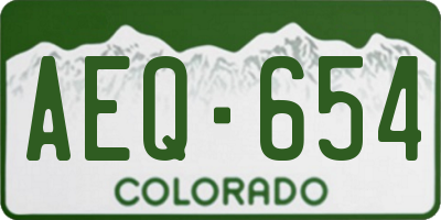 CO license plate AEQ654