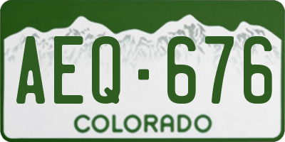 CO license plate AEQ676