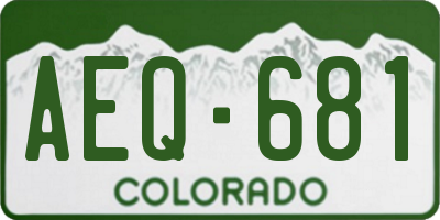 CO license plate AEQ681