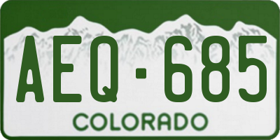 CO license plate AEQ685